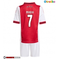 Otroške Nogometnih dresov Ajax Raul Moro #7 Domači 2025-26 Kratki rokavi (+ hlače)